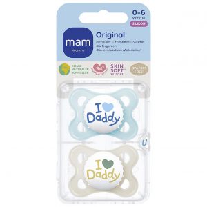MAM Schnuller Original Silikon 'I love Daddy' 2er Set 2er Set