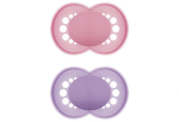 MAM Schnuller Original Pure plain Silikon girl 2er Set 2er Set