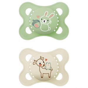 MAM Schnuller Original Pure Silikon uni 'Hase / Reh' 2er Set 2er Set
